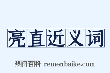 亮直近义词是什么意思的图片